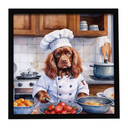 Sussex Spaniel The Chef Framed Wall Art