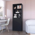 Sutton 2-Door Bookcase with Multi-Level Shelves and Double Door Design