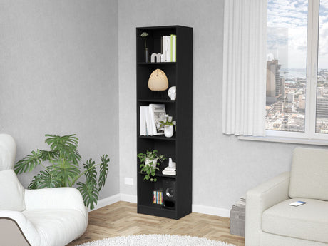 Sutton Slim Bookcase with 5 Shelves for Modern Living