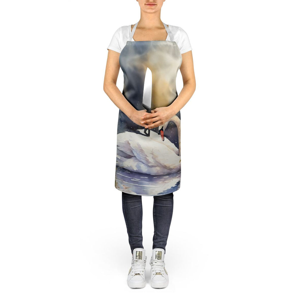Vibrant Swan Artwork Bib Apron