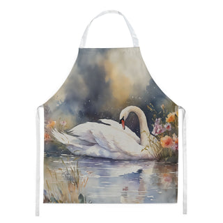 Vibrant Swan Artwork Bib Apron