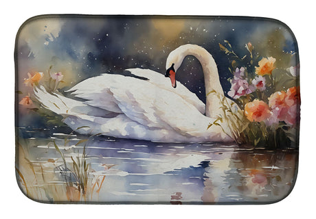 Swan Dish Drying Mat – Absorbent & Non-Slip Kitchen Counter Pad