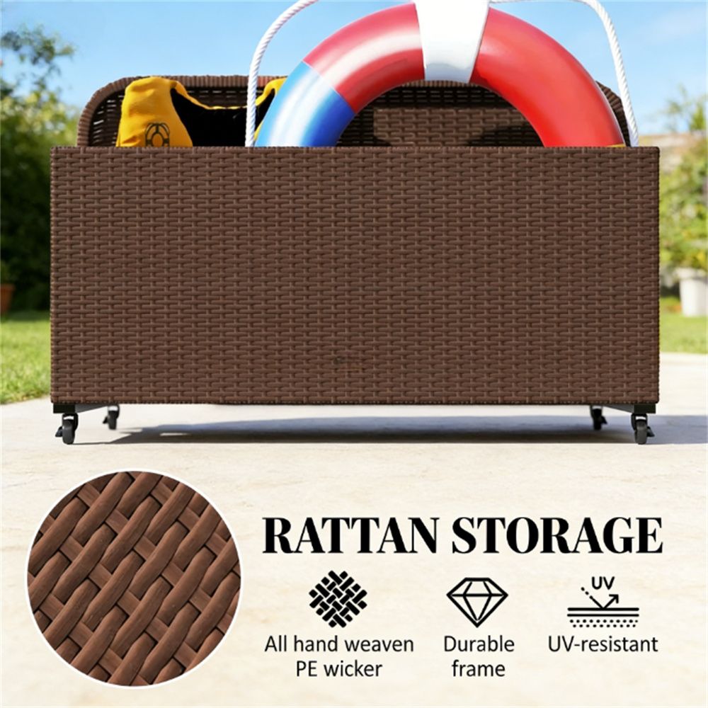Three-Section Pool Float Storage Cart with Wheels