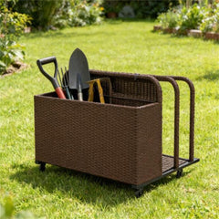 Three-Section Pool Float Storage Cart with Wheels
