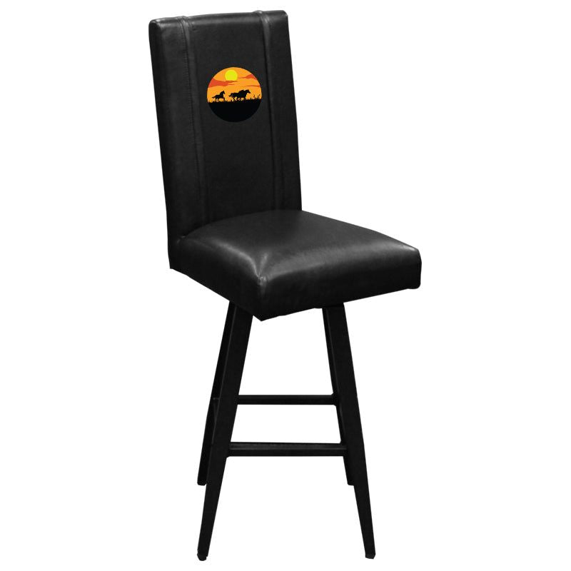 Horses Sunset Swivel Bar Stool