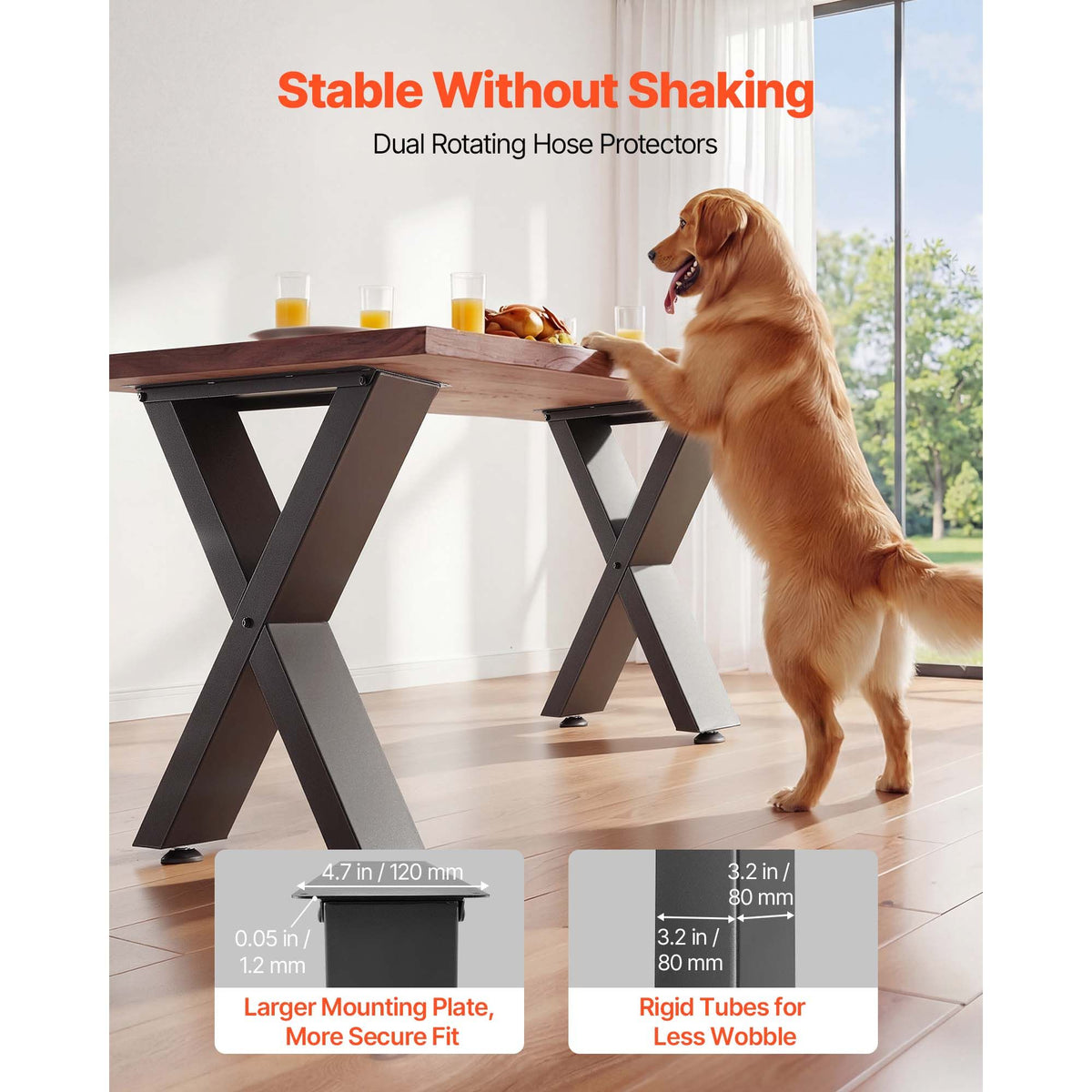 Black Modular X-Frame Table Legs