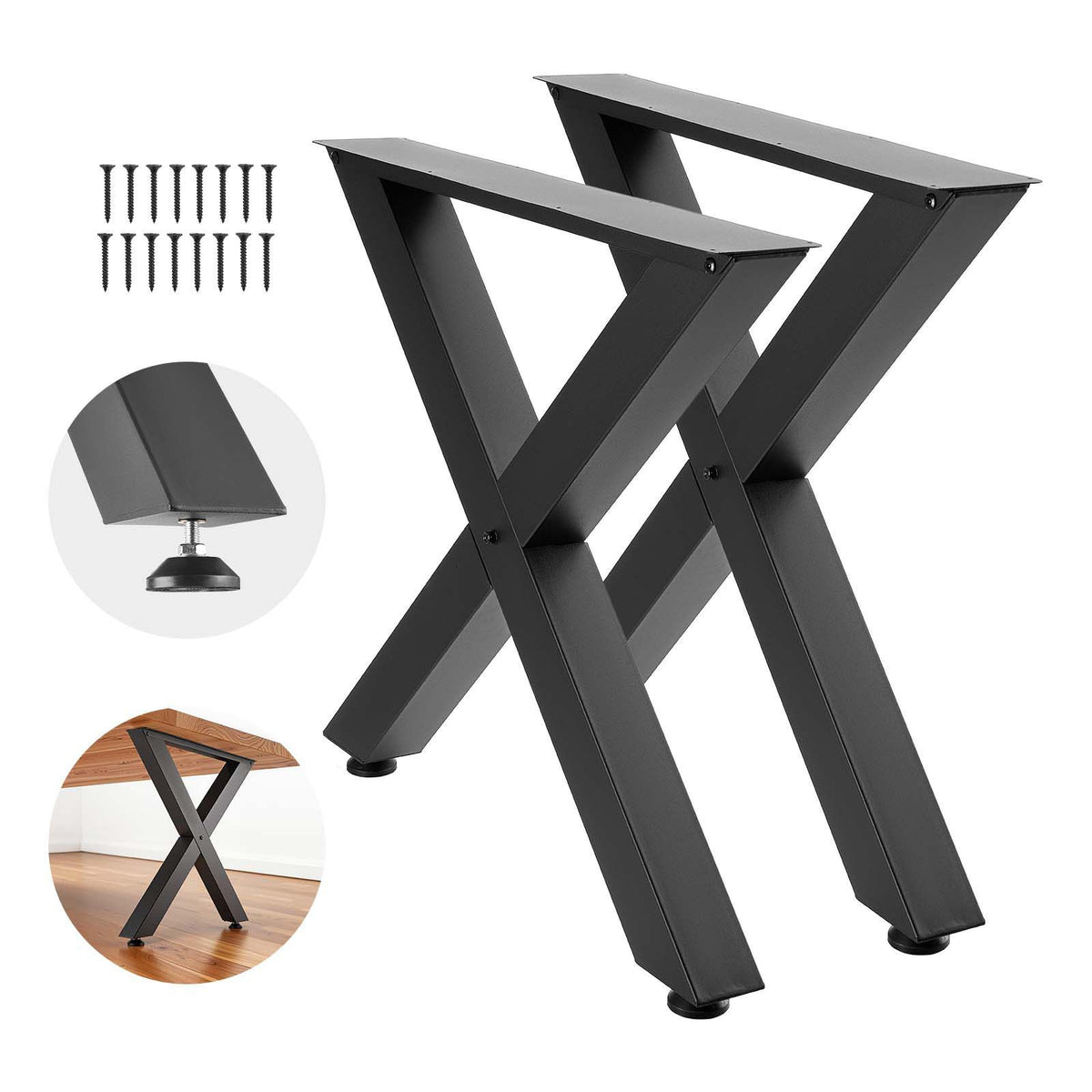 Black Modular X-Frame Table Legs