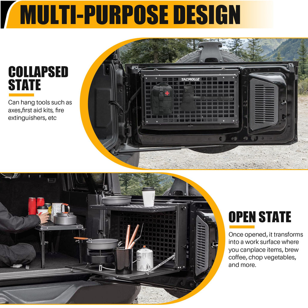 Tailgate Storage Box with Concealed Table for Bronco – Expand Cargo & Workspace