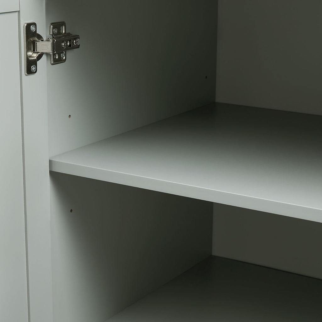 Tall Storage Cabinet with Doors and Three Drawers