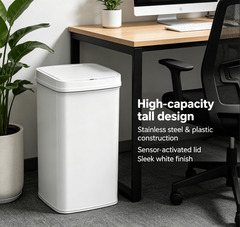 Touchless Sensor Trash Can with Sealed Lid