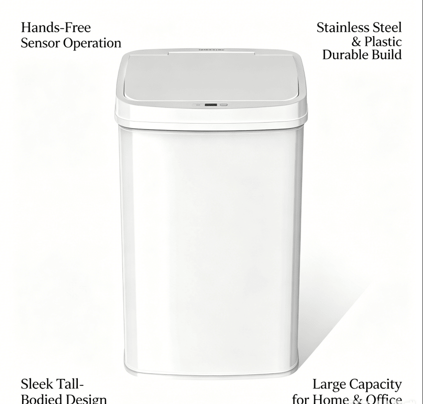 Touchless Sensor Trash Can with Sealed Lid