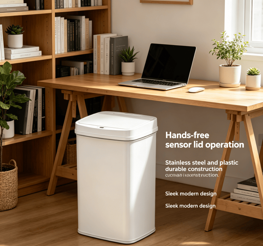 Touchless Sensor Trash Can with Sealed Lid