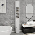 Tall Slim Bathroom Storage Cabinet with Drawer and Adjustable Shelves