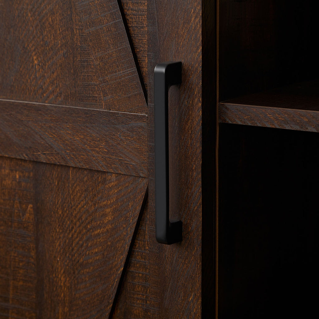 Farmhouse Barn Door Storage Cabinet for Kitchen Pantry