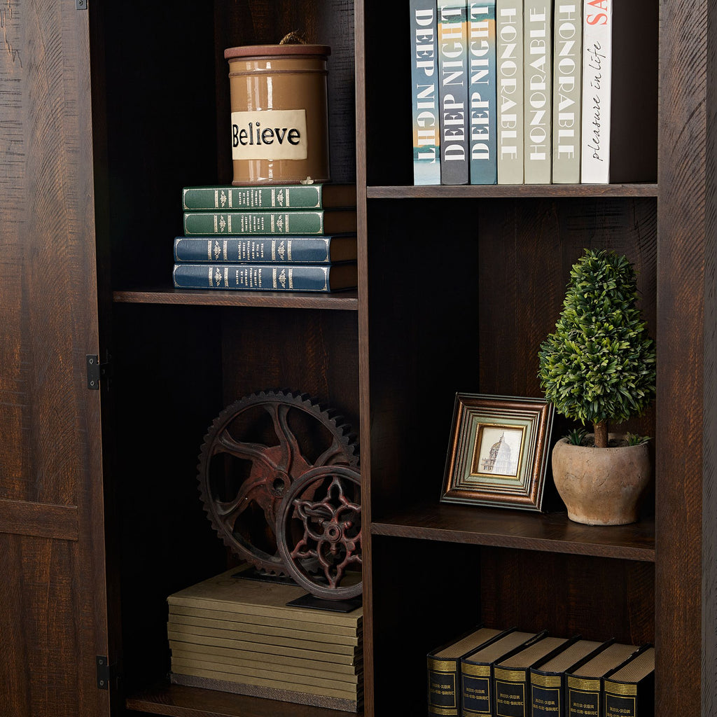 Farmhouse Barn Door Storage Cabinet for Kitchen Pantry