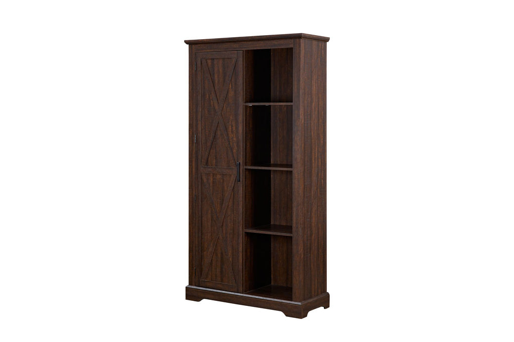 Farmhouse Barn Door Storage Cabinet for Kitchen Pantry