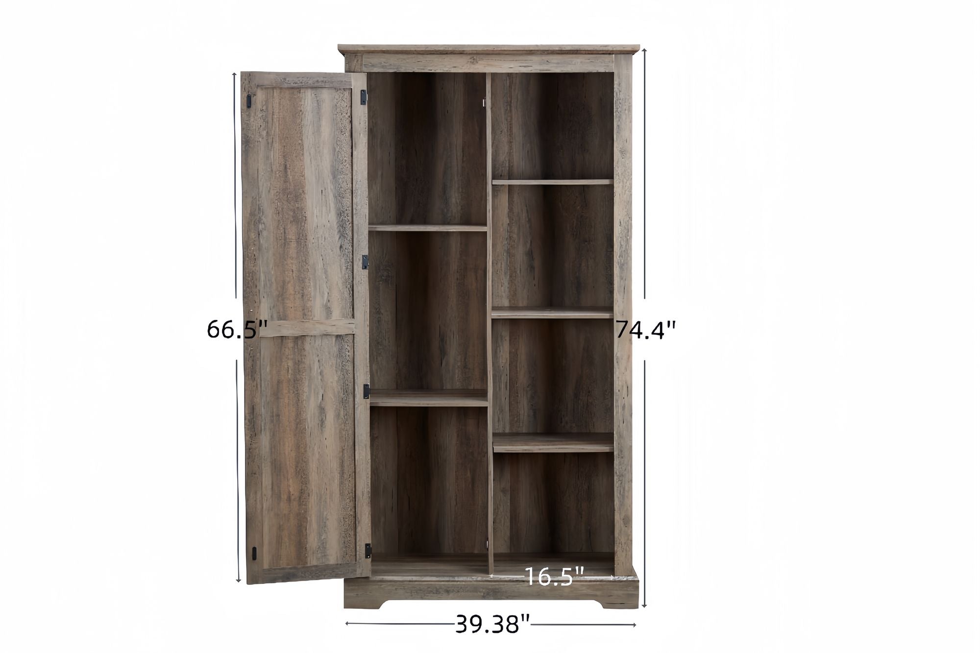 Farmhouse Barn Door Storage Cabinet for Kitchen Pantry
