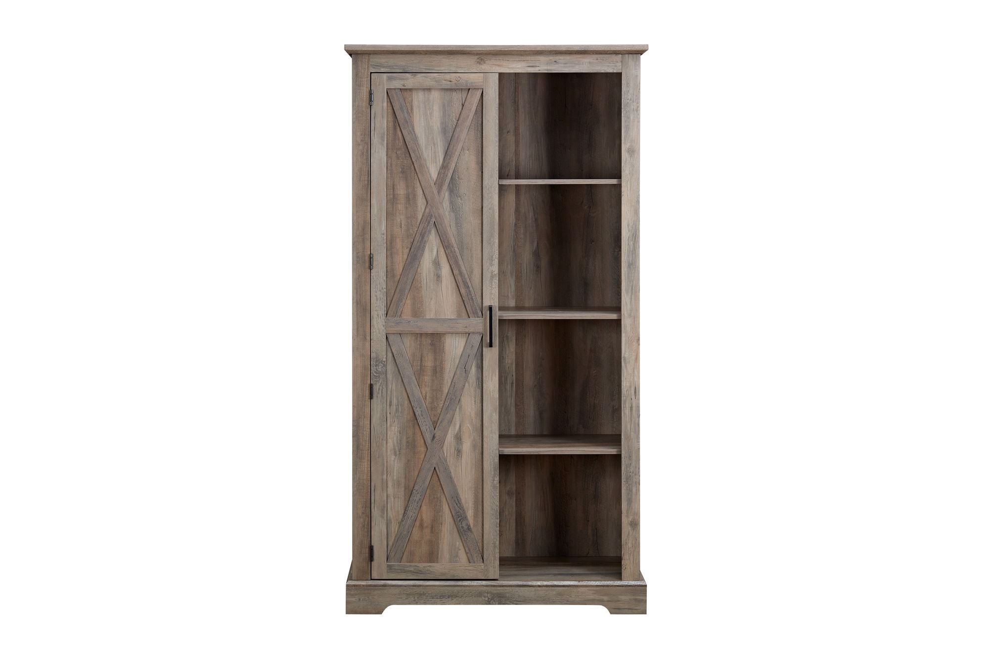 Farmhouse Barn Door Storage Cabinet for Kitchen Pantry