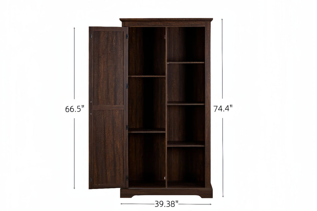 Farmhouse Barn Door Storage Cabinet for Kitchen Pantry