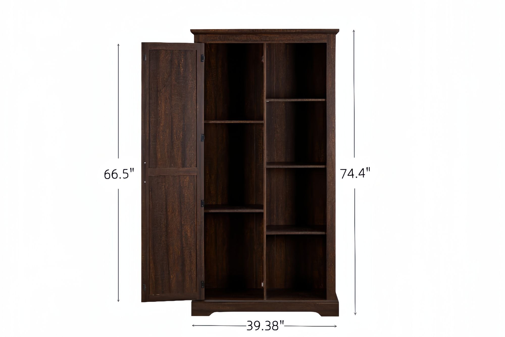 Farmhouse Barn Door Storage Cabinet for Kitchen Pantry