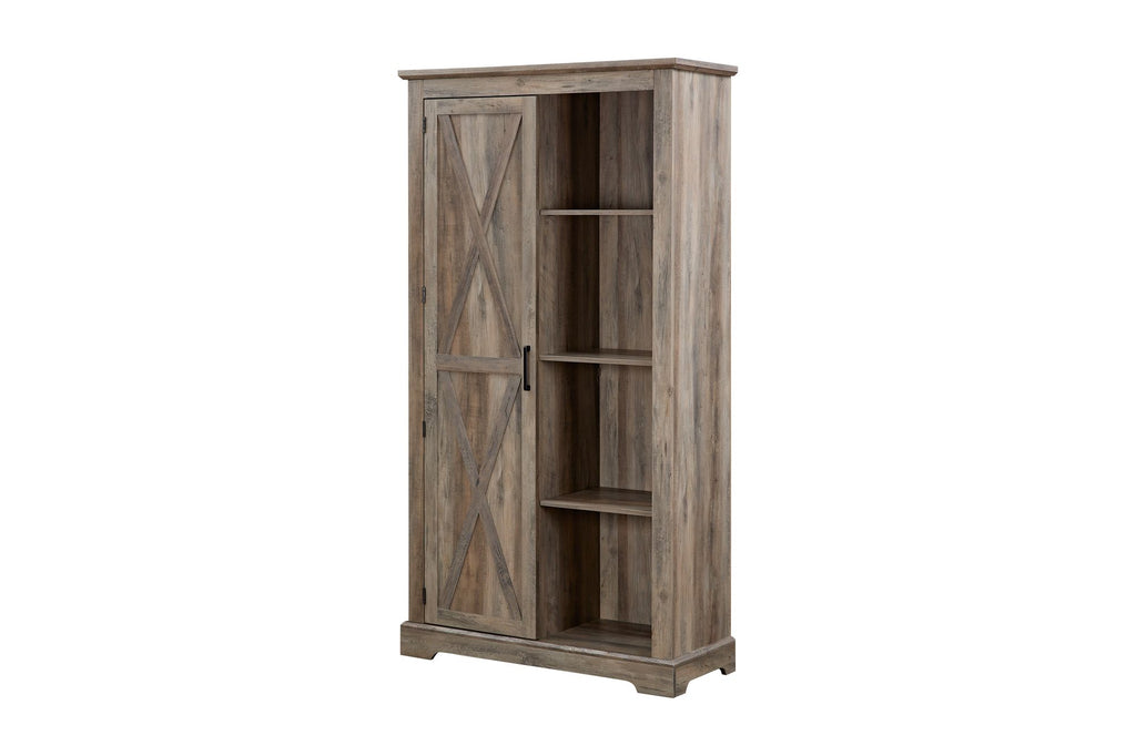 Farmhouse Barn Door Storage Cabinet for Kitchen Pantry