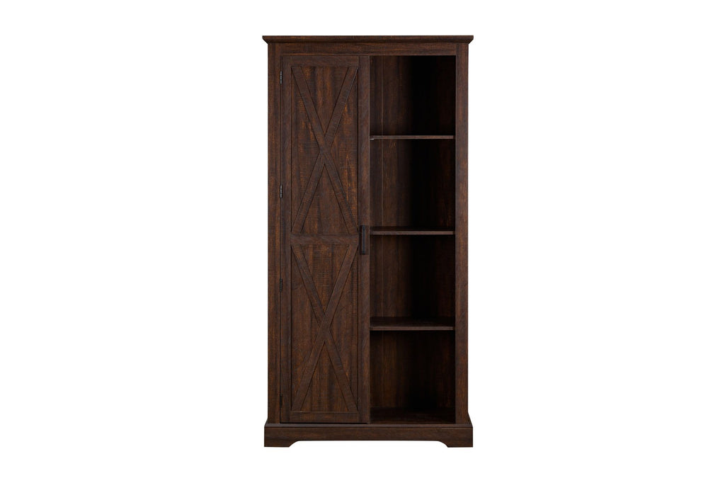 Farmhouse Barn Door Storage Cabinet for Kitchen Pantry