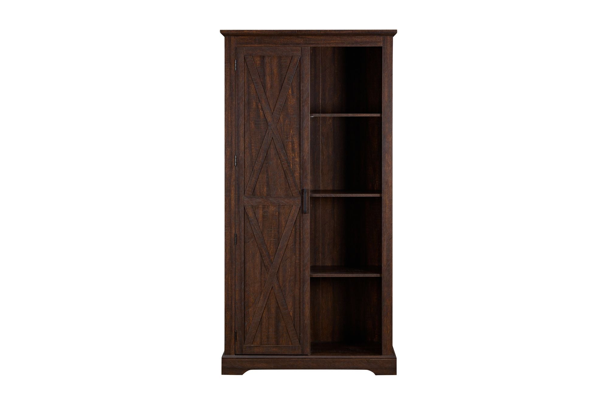 Farmhouse Barn Door Storage Cabinet for Kitchen Pantry