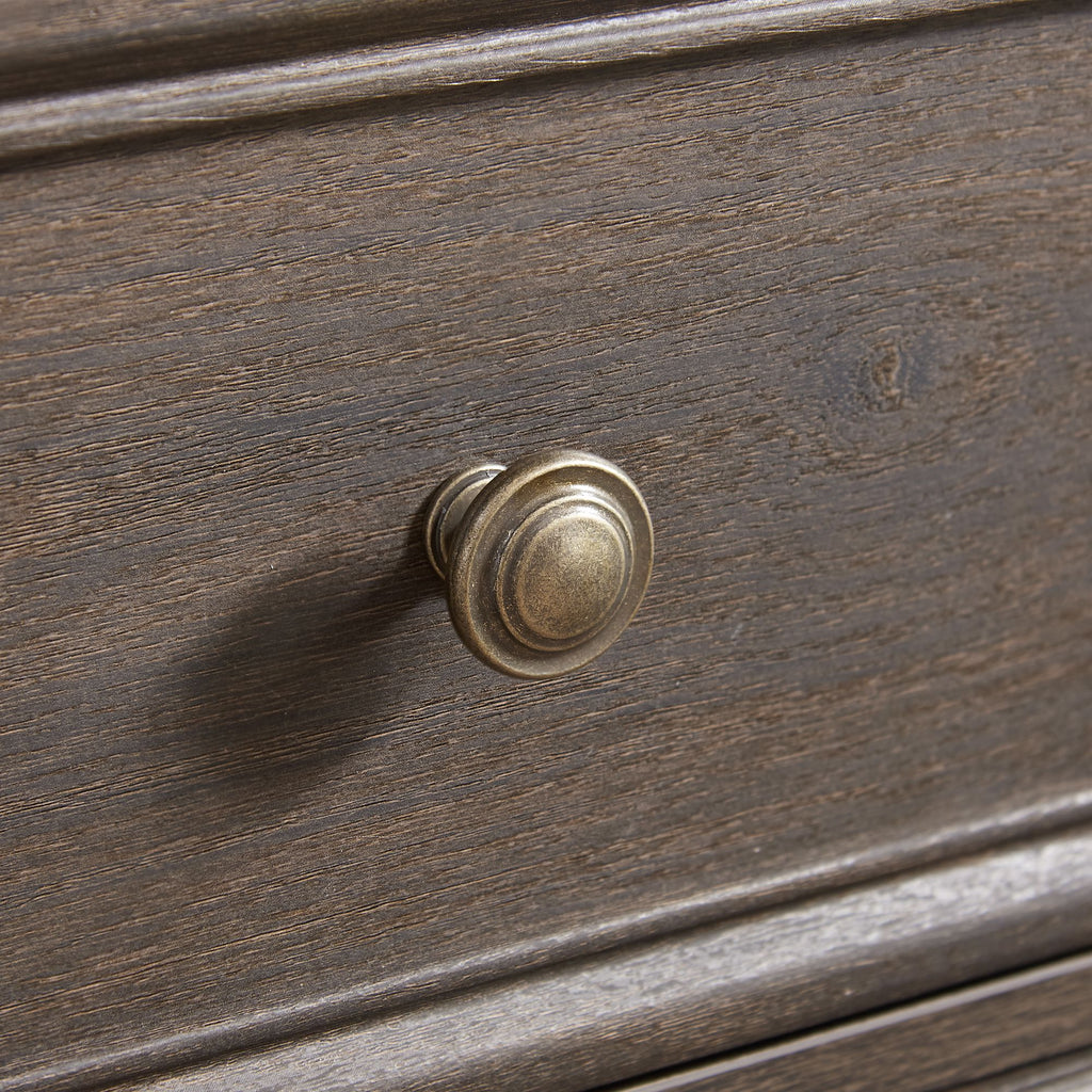 Classical Farmhouse Glass-Door Storage Cabinet