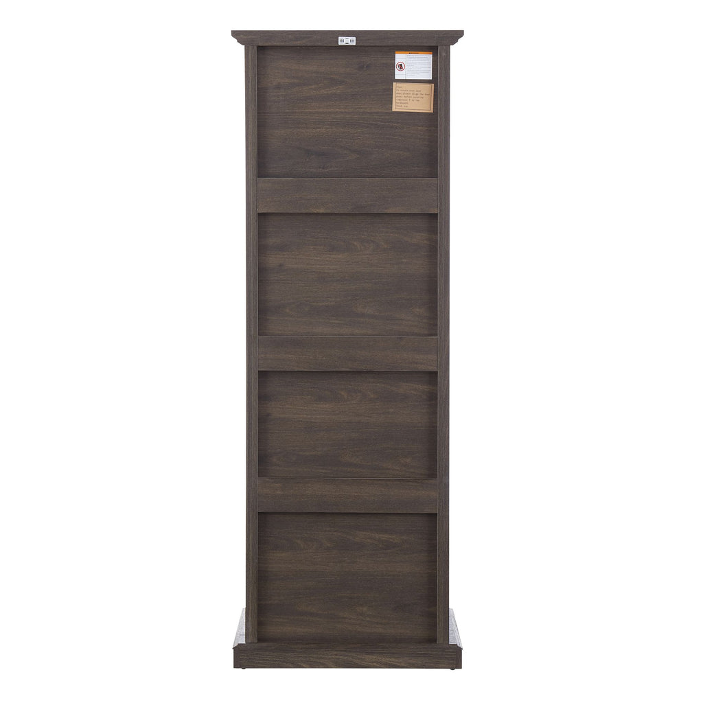 Classical Farmhouse Glass-Door Storage Cabinet