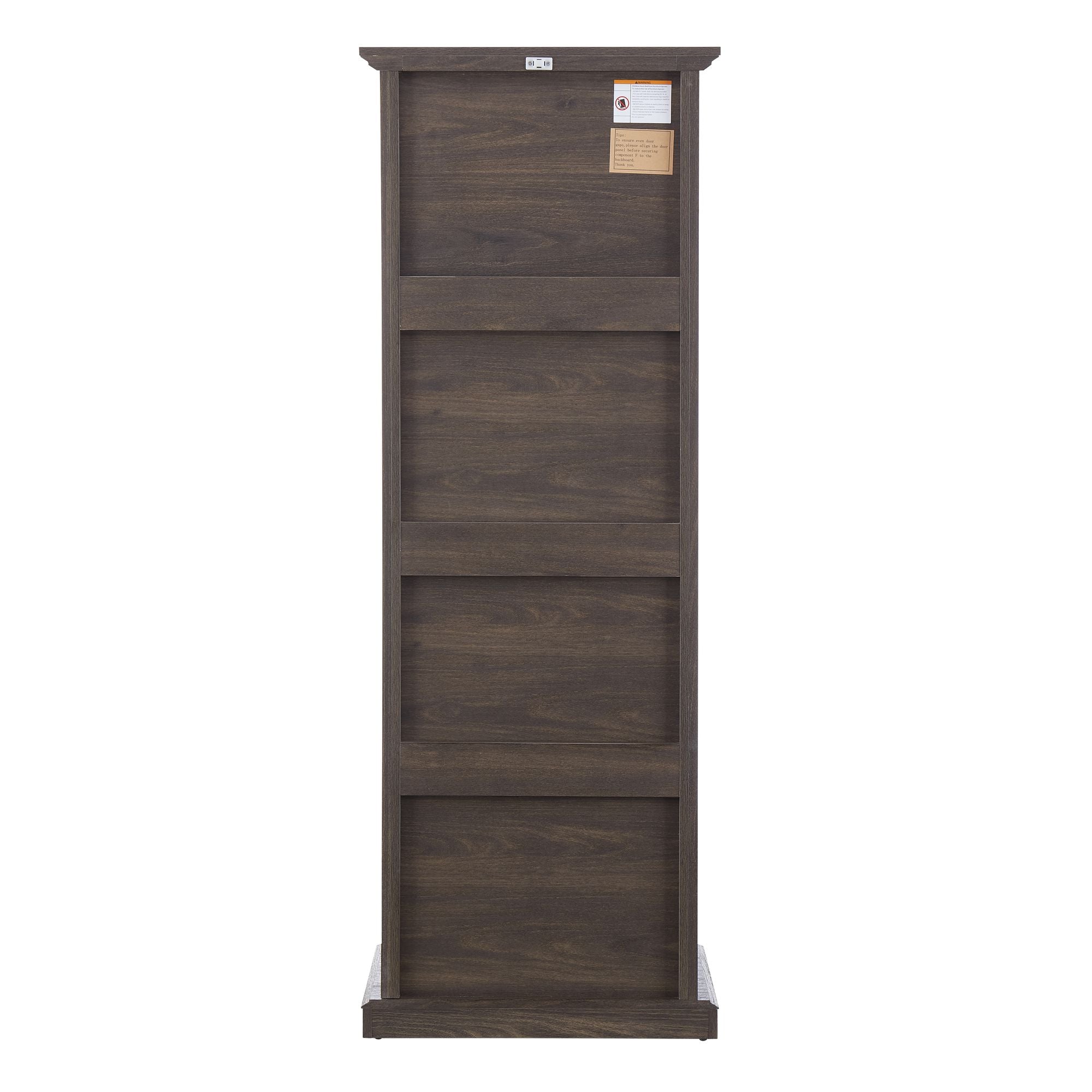 Classical Farmhouse Glass-Door Storage Cabinet