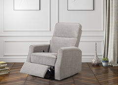 Tan Swivel Gliding Recliner – No-Tool Setup, Wheat Color Palette
