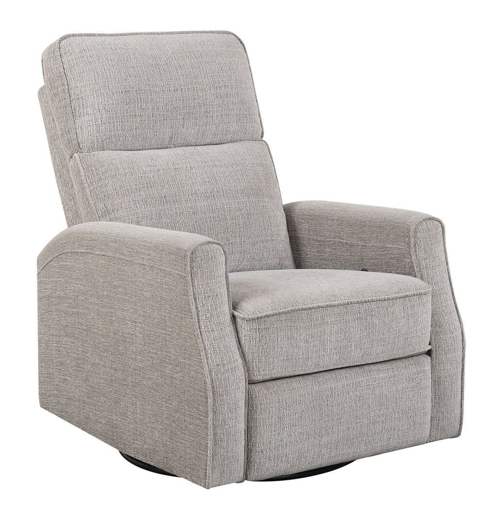 Tan Swivel Gliding Recliner – No-Tool Setup, Wheat Color Palette
