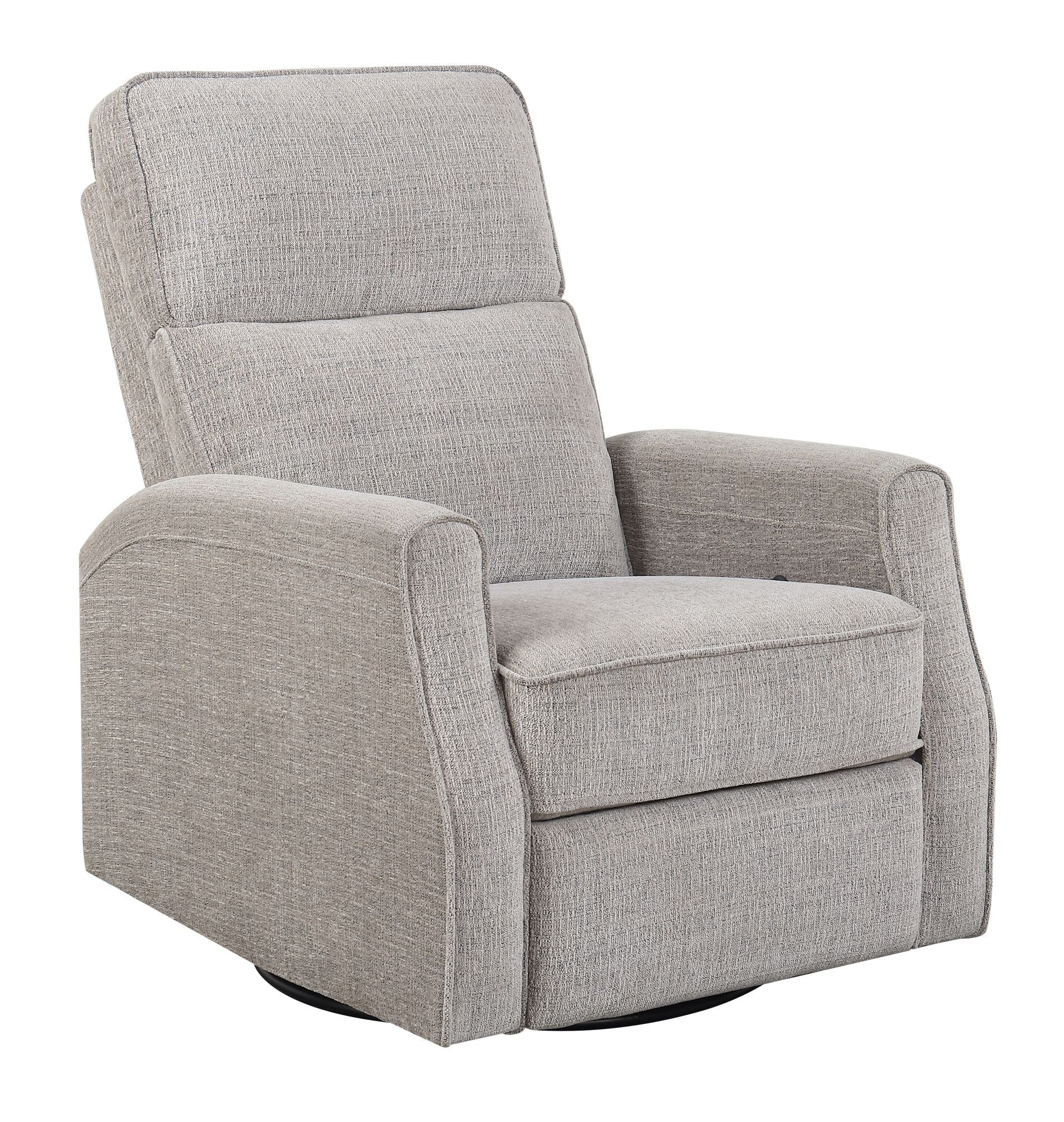 Tan Swivel Gliding Recliner – No-Tool Setup, Wheat Color Palette