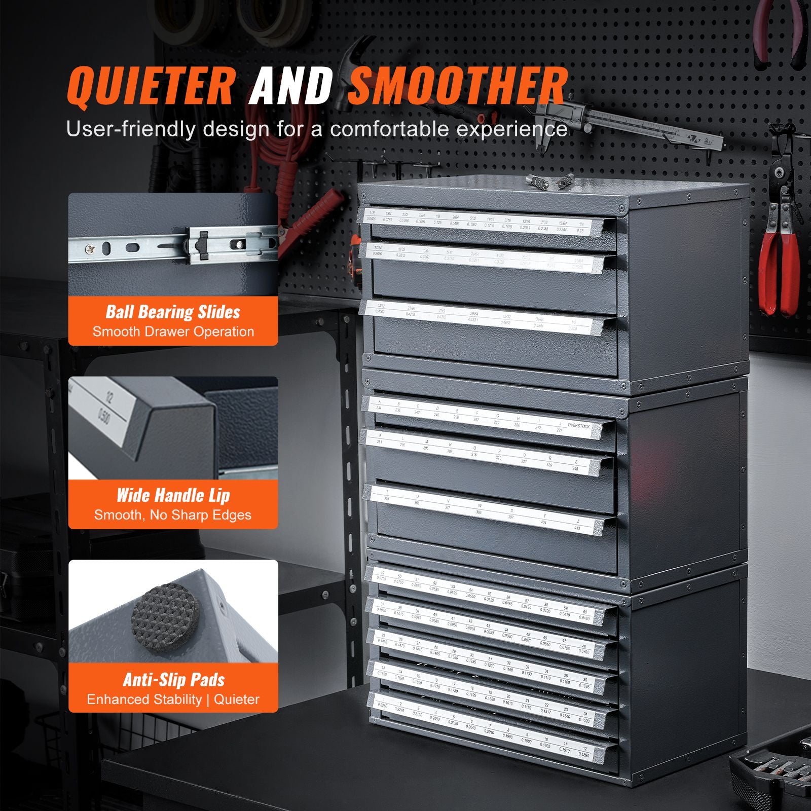Five-Drawer Tap Organizer Cabinet for Workshops