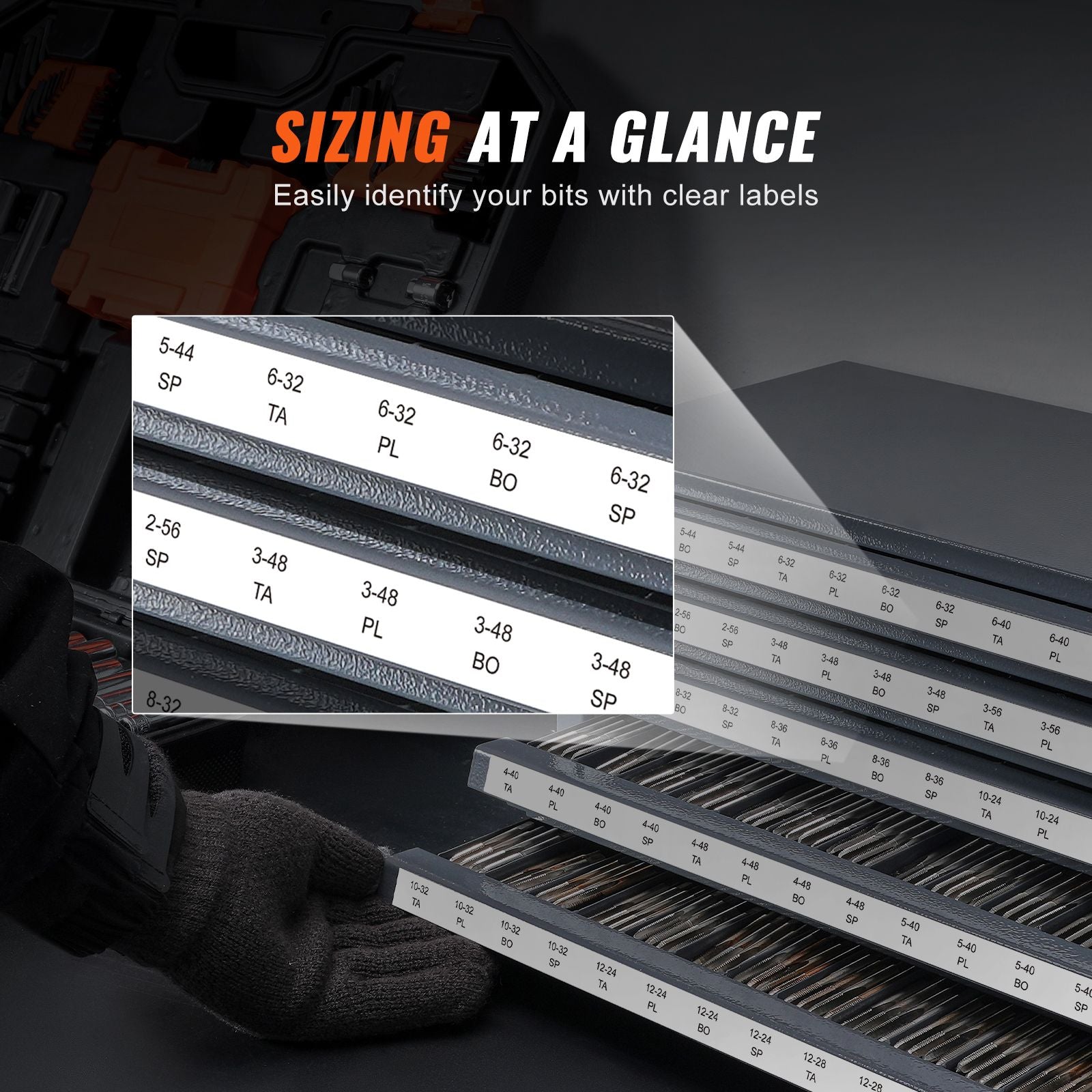 Five-Drawer Tap Organizer Cabinet for Workshops