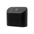 Compact Vehicle Trash Can with Self-Leveling Lid
