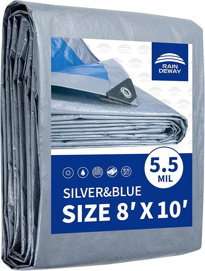 Multipurpose water-ready Tarp Cover with Metal Grommets and Reinforced Edges