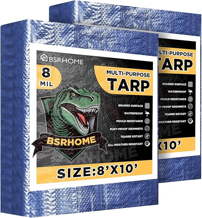water-ready Blue Tarps with Metal Tie-Down Grommets