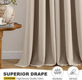 Taupe Blackout Curtains with Grommet Tops