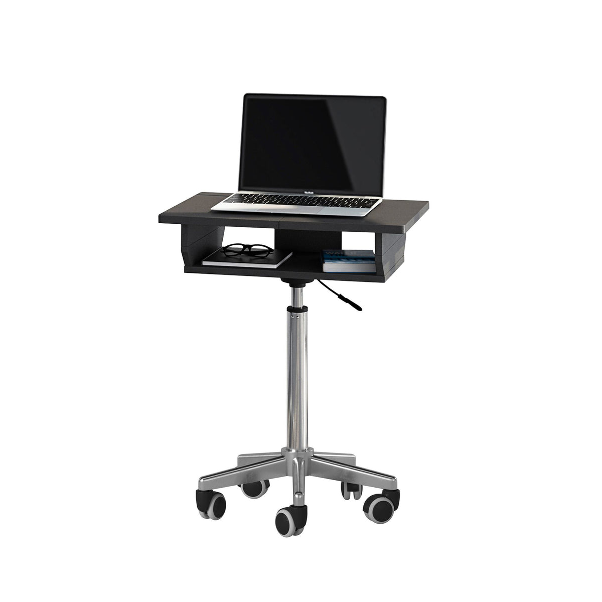 Graphite Adjustable Folding Laptop Cart
