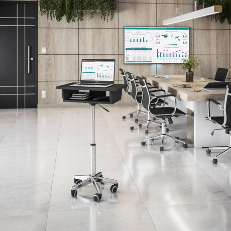 Graphite Adjustable Folding Laptop Cart