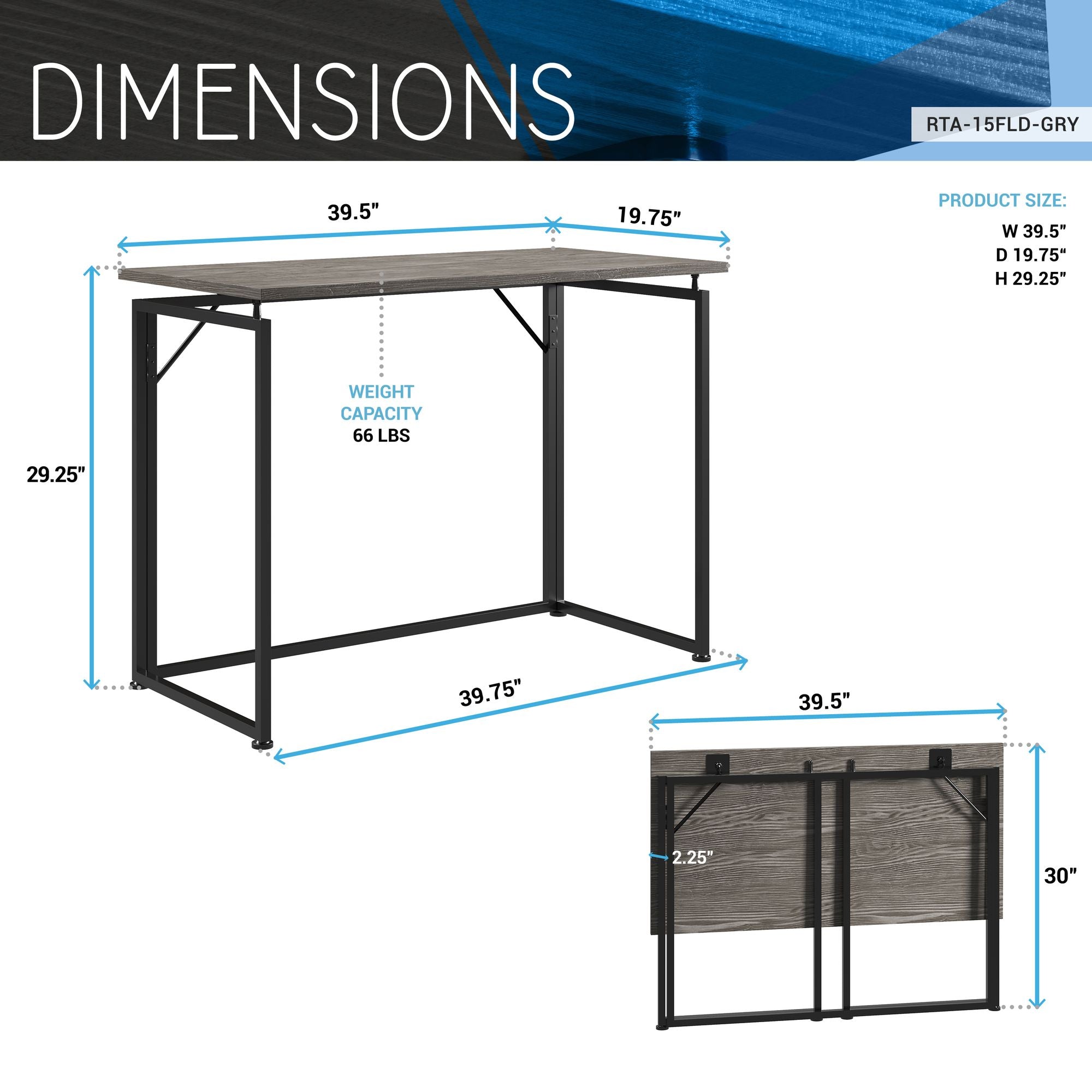 Space-Saving Folding Desk for Compact Living