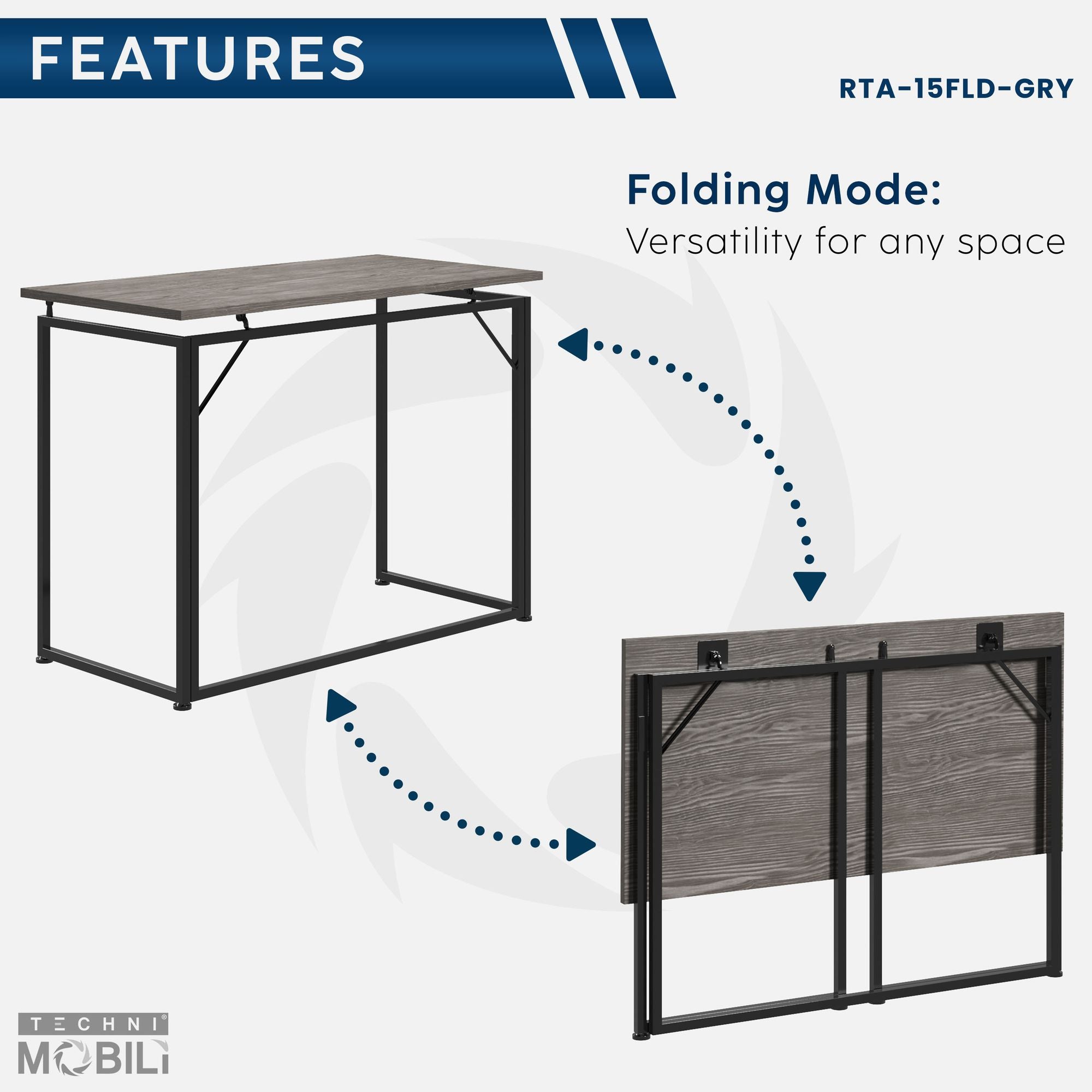 Space-Saving Folding Desk for Compact Living