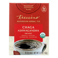 Teeccino Mushroom Chaga Ashwagandha Tea - Case of 6 (10 Bags Each)