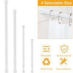 Adjustable Spring-Loaded Tension Curtain Rod