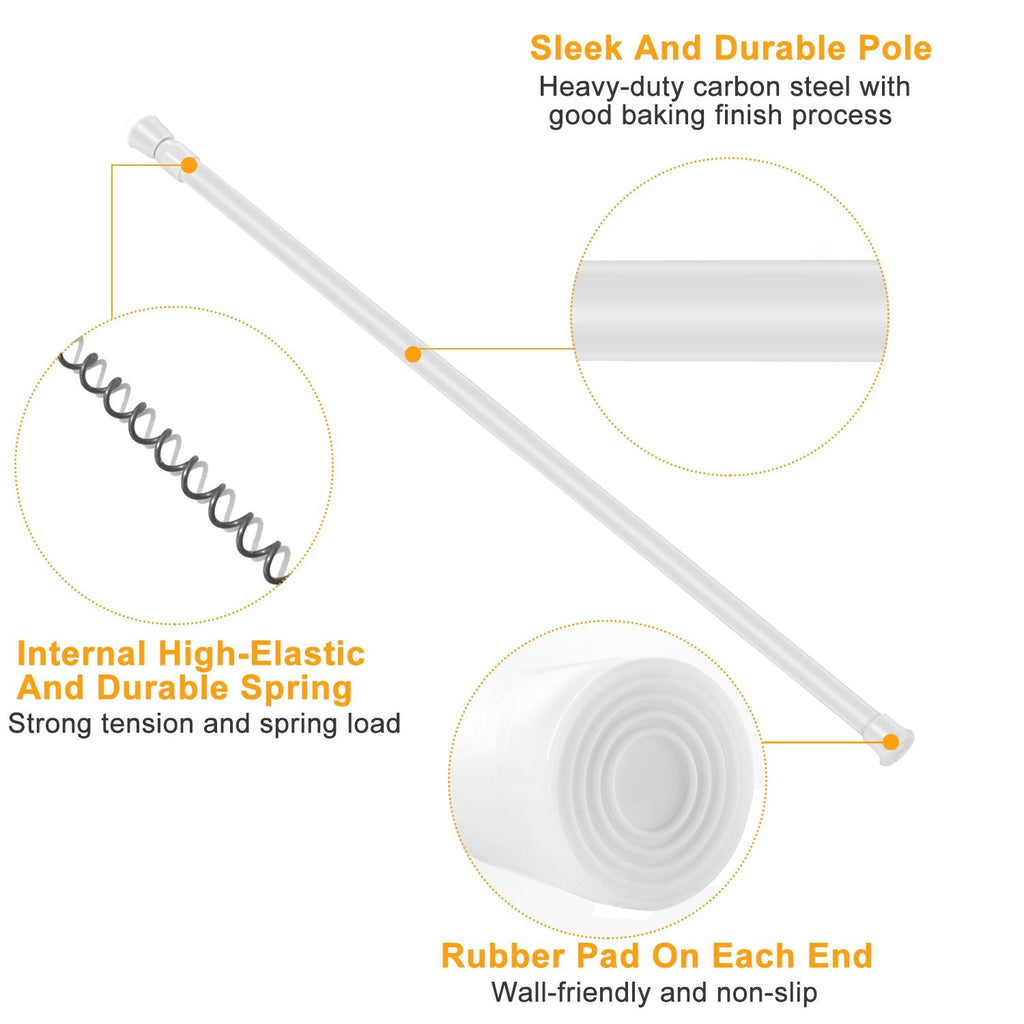 Adjustable Spring-Loaded Tension Curtain Rod