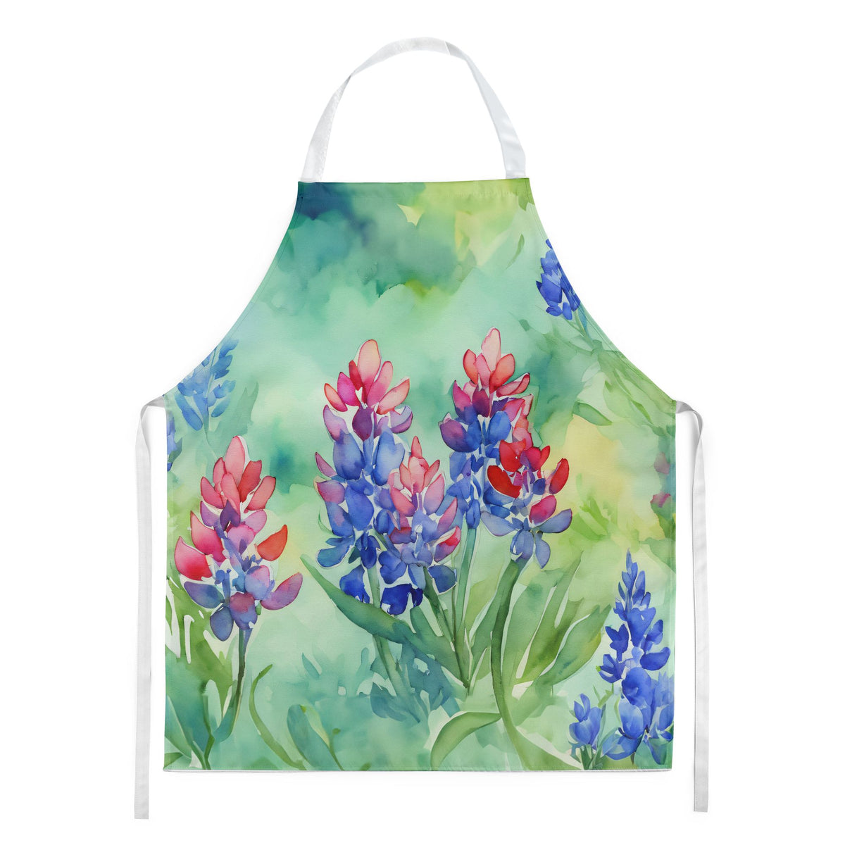 Texas Bluebonnets Watercolor Apron – Artistic Kitchen & Garden Apron