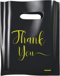 Thank You Plastic Bags – 100 Pack Die Cut Shopping Bags for Small Business & Retail