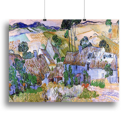 Van Gogh's Thatched Cottages by a Hill Wall Art