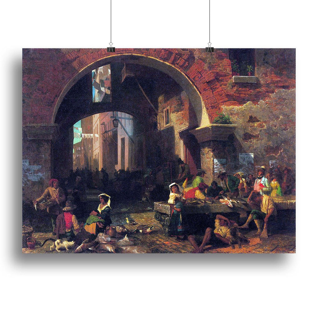 The Arc of Octavius Roman Fish Market by Bierstadt